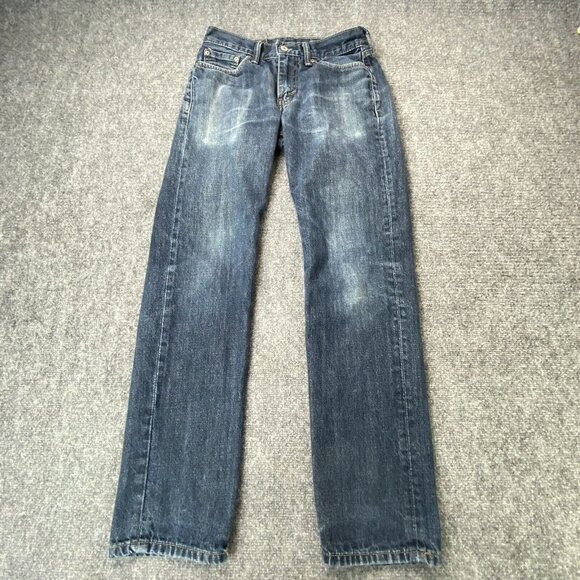 Levi's 514 Jeans Men’s 29x30.5 Blue Slim Straight Denim Distressed‎ Uneven Fade - Picture 4 of 15